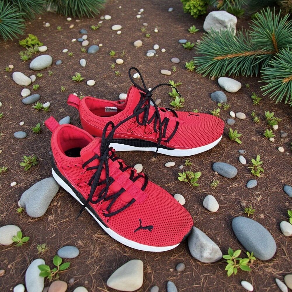Puma Men's Pacer Web Red Black 386818-02 Sneakers Casual Size 11